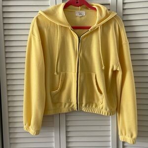 Hippie Rose ladies yellow zipper jacket